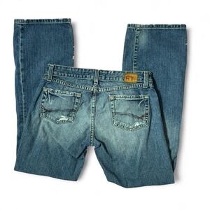 BKE Stella Bootcut Jeans Distressed Denim Light Wash Low Rise